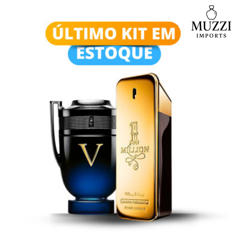 Kit 2 Perfumes Masculinos Importados (100ml cada) One Million  l Invictus